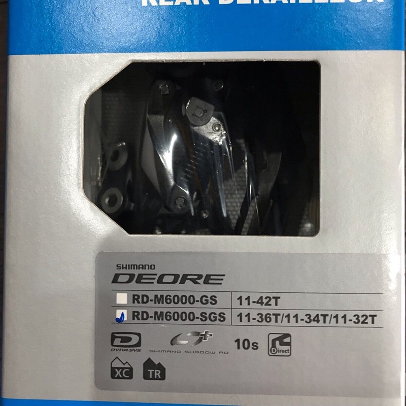 Shimano Deore RD-M6000-SGS Shadow RD+ 10-Speed Rear Derailleur Super Long Cage