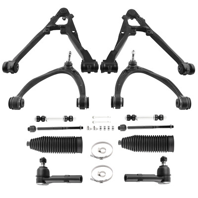 12x Front Upper Lower Control Arm Kit for 07-13 Escalade Chevy Silverado Sierra