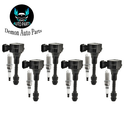 6pcs Ignition Coil & Spark Plug Kit For 2005-2012 Nissan Pathfinder 4.0L V6