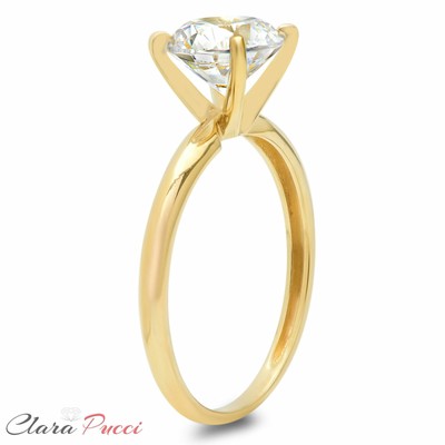 Pre-owned Pucci 0.50 Ct Brilliant Round Cut Solitaire Engagement Ring Prong Set 14k Yellow Gold In White/colorless