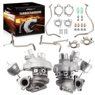 K03 Twin Turbos w/ Coolant Line Kit for Ford 3.5L F-150 Expedition 2013-2016