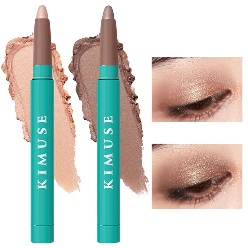 2 Pcs Cream Eyeshadow Stick Shimmer Eye shadow Pencil