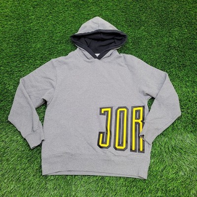 Air-Jordan Terry Hoodie Medium 21x25 Boxy Baggy Wrap-Around Spellout
