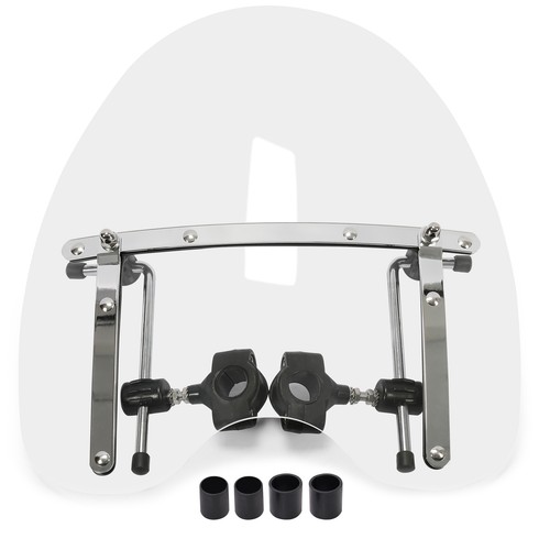 прозрачное лобовое стекло 18x16 дюймов для мотоцикла Yamaha Cruiser с рулем 1 и 7/8 и 1-1/4