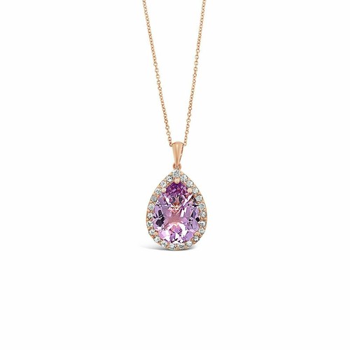 Pre-owned Le Vian Levian Roberto Ricci 14k Rose Gold Amethyst Sapphire 7.5 Ct 18" Pendant Necklace In Pink