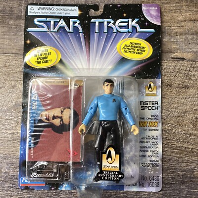 1996 Playmates Star Trek Mister Spock Action Figure Special Anniversary Edition