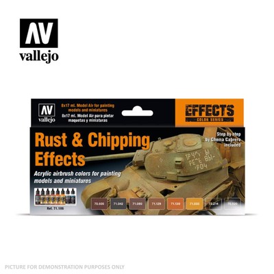 Vallejo Model Air - Effects 8 Colour Set Rust & Chipping Effects