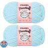 Chenille Yarn, 2 Pack Franel Dazzling Baby Blue Sparkle Yarn 4.5mm Thickness, 100% Polyester, Soft, Fluffy, Perfect for Crocheting and Knitting. Great for Plush Dolls, Bags, and Throw Pillows