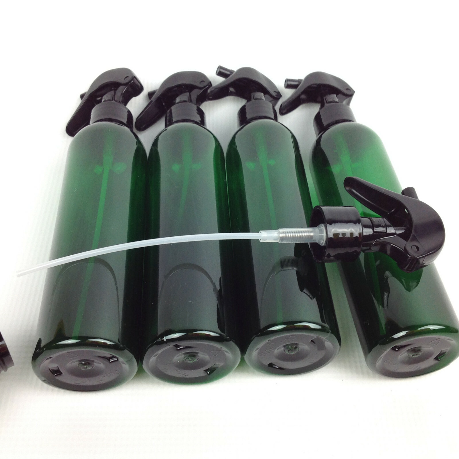 Lot of 5 Green 8 oz Cosmo Bullet Bottle w/ Black Mini Trigger Sprayer New Empty