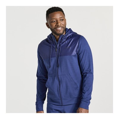 

Мужская толстовка с капюшоном на молнии Saucony Solstice Sodalite Heather  Apparel