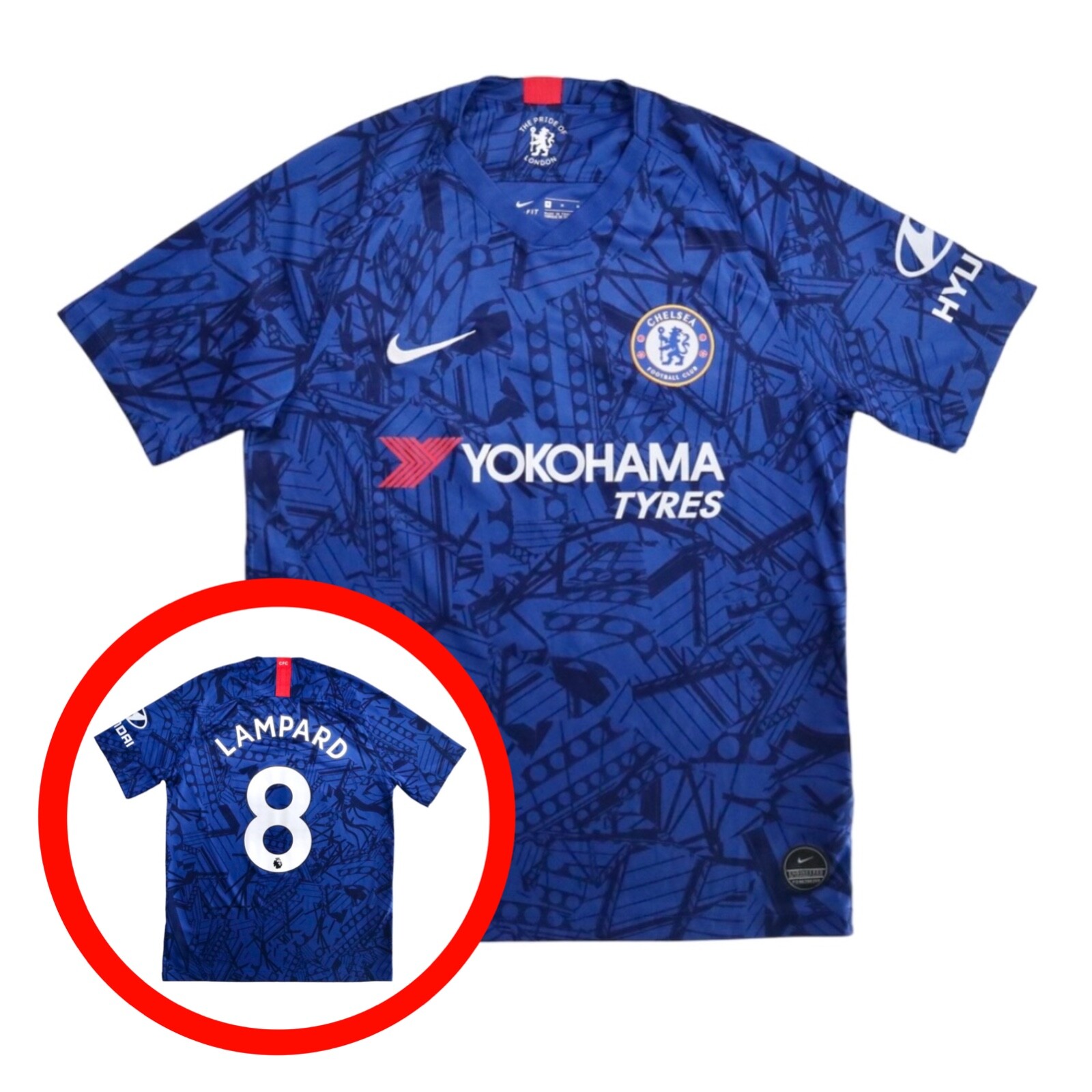 Chelsea FC サッカーウェア CHELSEA FC 2019/20 Nike Home Football Shirt M Lampard Soccer