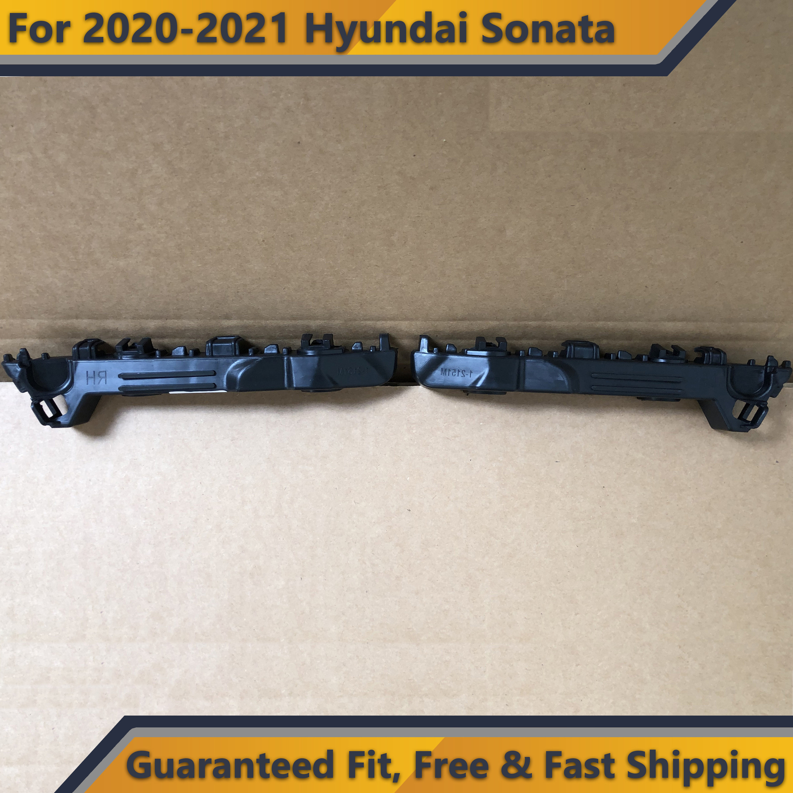 Front Bumper Bracket Retainer Set for 2020 2021 Hyundai Sonata Pair Left Right - Picture 1 of 12