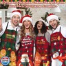 FunChaos 4 Pack Funny Christmas Kitchen Aprons for Women Men Adjustable Cooking Chef Aprons Waterproof Plaid Bib Aprons Cute Xmas Party Aprons Gift for Bakers Wife Husband Family, Plaid