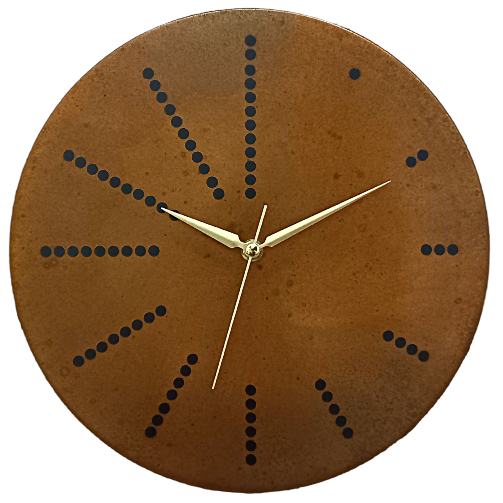 Farmhouse Clock Mid Century Modern Handmade Art Deco Patina Copper Wall Clock