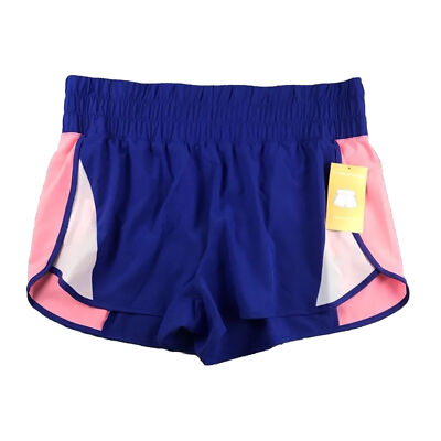 Avia Shorts Womens XXL 20 Blue Pink Stretch Moist Wicking Pockets Running NWT