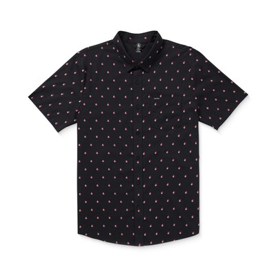 Мужской тканый топ из ткани с коротким рукавом Volcom Mens Macking