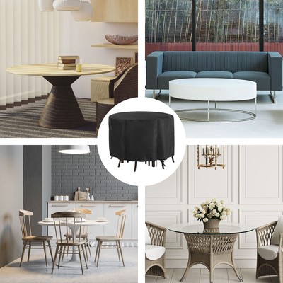 Jungda Round Patio Bar Height Table and Chair Cover 73 Inch,Outdoor Round Tal...