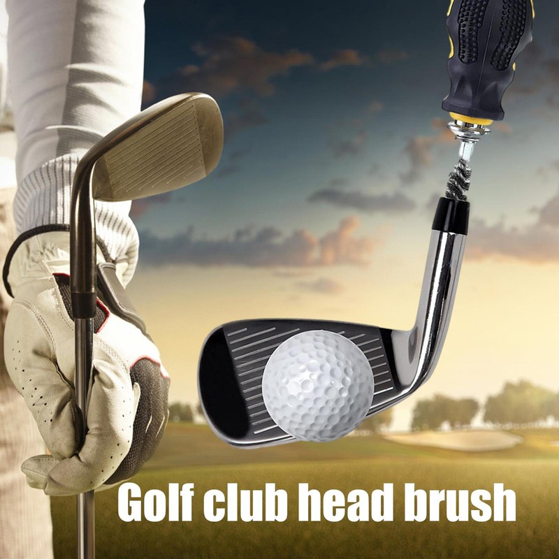 Stainless Steel Golf Club Brush Cleaner Groove Rust Removal Bristle Cleaning