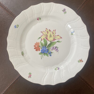 MINT Herend PRINTEMPS 10'' Dinner Plate, Hungary, 24k Gold Accents (retail $190)