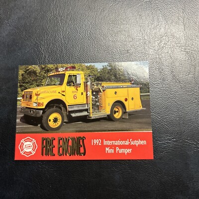 Jb98 Fama Fire Engines 1993 #57 Syracuse New York 1992 Mini Pumper International