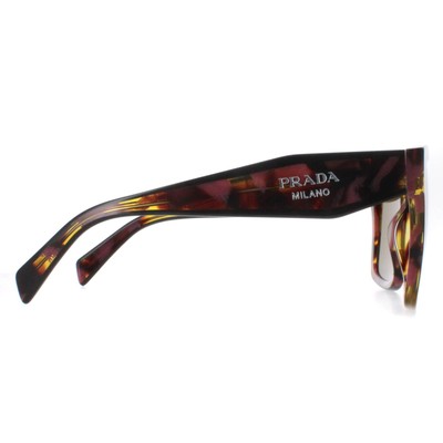 Pre-owned Prada Sunglasses Pr24zs 18n01t Tortoise Cognac Begonia Dark Brown