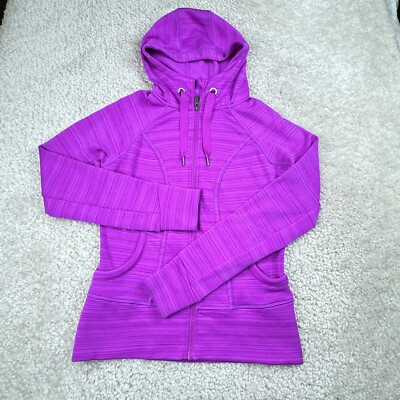Athleta Strength Hoodie Purple Zip Up Womens Medium