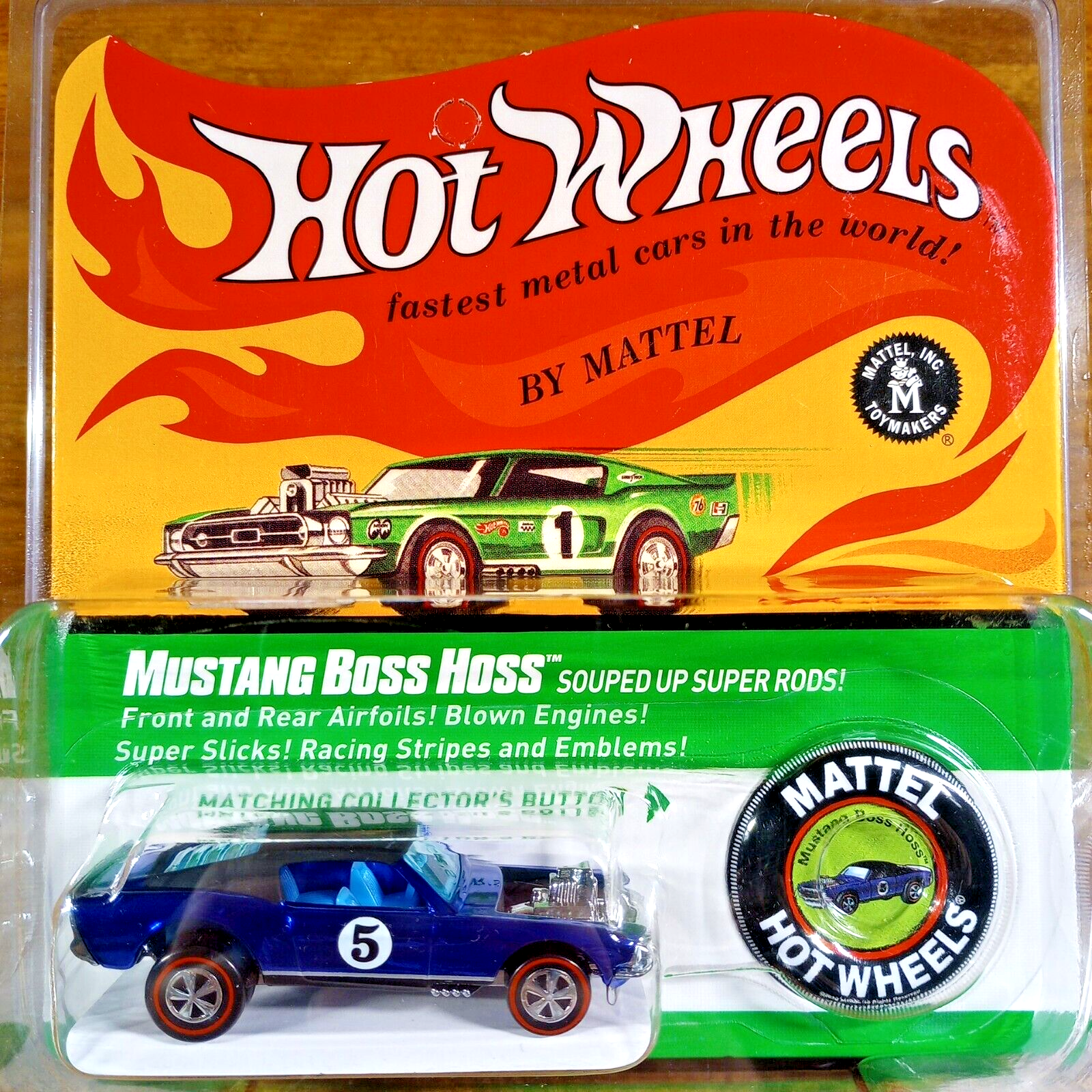 Hot Wheels RLC Mustang Boss Hoss 4758/8000 Blue Spoilers