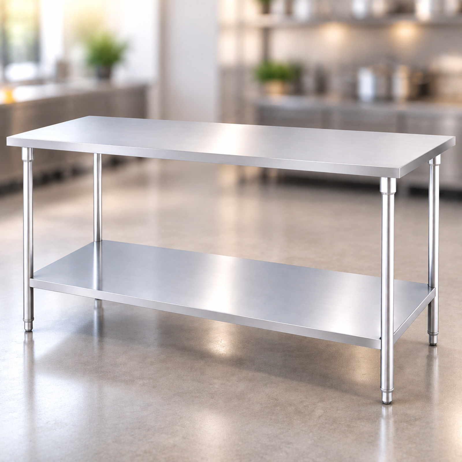 SOGA Commercial Stainless Steel Work Bench 120 x 70 x 85cm