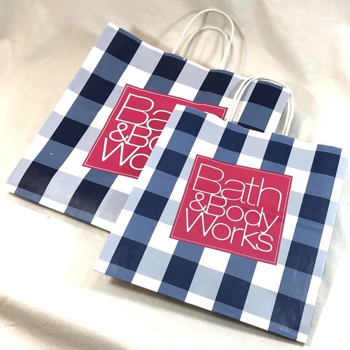 2 Bath & Body Works Signature Paper Shopping Gift Bags