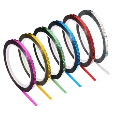 Prism Tape 0.2 Inch x 55 Yards, 6 Pack Holographic Metalized Reflective Self ...