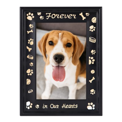 Dog Memorial Wood Picture Frame, 6''x8'', Solid Wood, Rustic Style, Tabletop,...