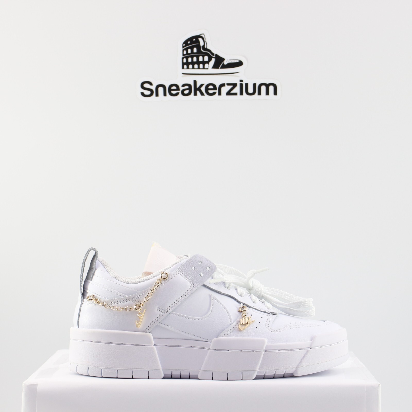 Женские кроссовки Nike Dunk Low Disrupt Lucky Charms тройного белого цвета DO5219-111, новые