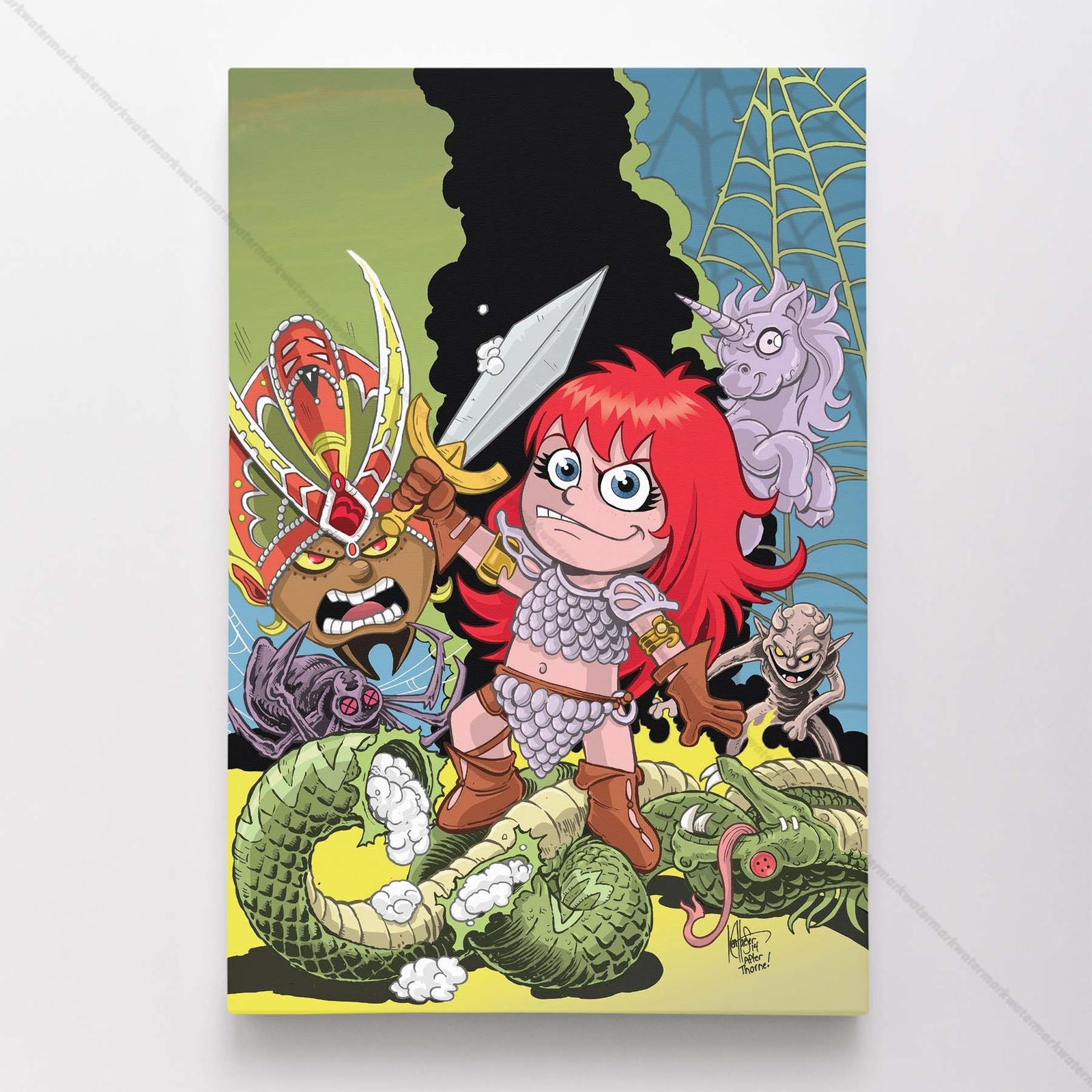 Red Sonja Poster Canvas Comic Book Art Print #1652