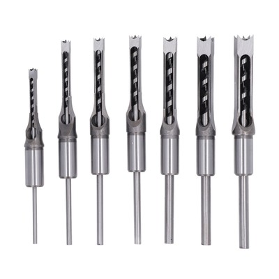 7 Pcs Woodworking Square Drill Bits High Hardness Efficient Mortising Chisel FBH