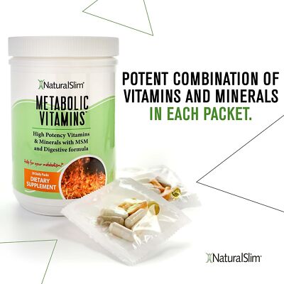 NaturalSlim Metabolic Vitamins - Combination of High Potency Multivitamins, M...
