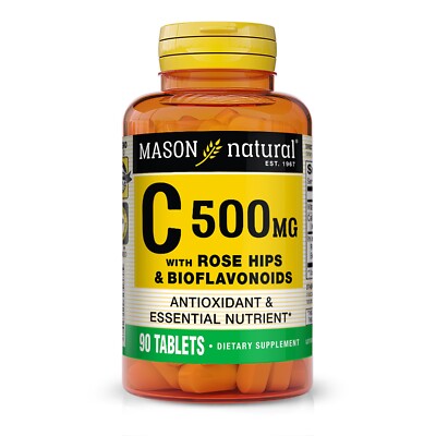 Mason Natural Vitamin C 500 mg with Rose Hips and Bioflavonoids - 90 Tablets
