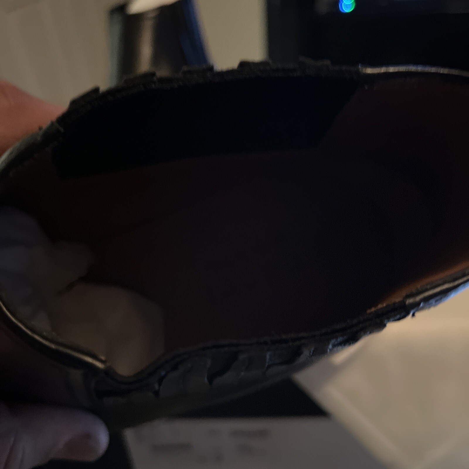 Pre-owned Gucci Mens 563268 Black Leather Logo Printed Ankle Boots Gold Buckle Us 13.5