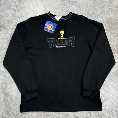 Deadstock Vintage Looney Tunes Tweet Bird Embroidered Crewneck sweatshirt Size S