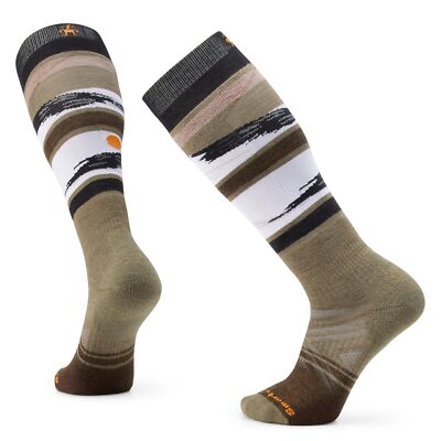 Мужские носки Smartwool Ski с полной подушкой и рисунком полуночных лыж на икре