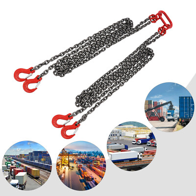 4 Roots Chain Sling Lifting Hook Link Construction Hoisting Crane Chain Load 5T