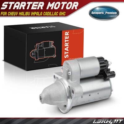Starter Motor for Chevy Malibu 13-20 Impala Cadillac GMC Buick 1.3KW 12V CW 11T