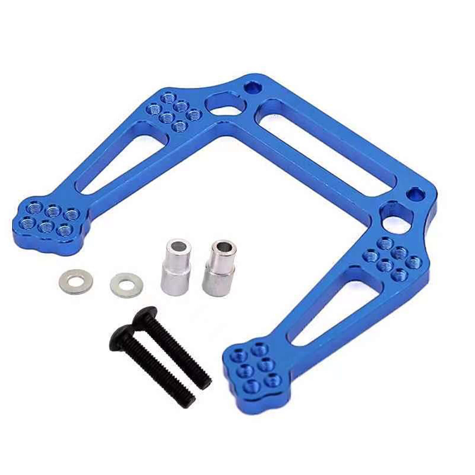 RC Alloy Front Shock Tower For Traxxas Rustler 2WD (XL5, VXL) - Precision Machined, Blue