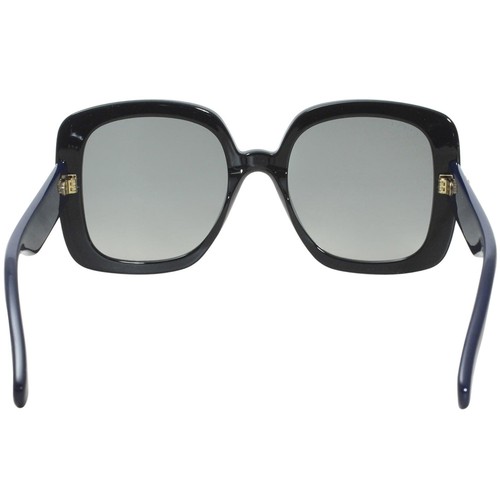Pre-owned Gucci Women's Sunglasses Gradient Grey Nylon Lens Black Square Frame Gg0713s 001 In Gray