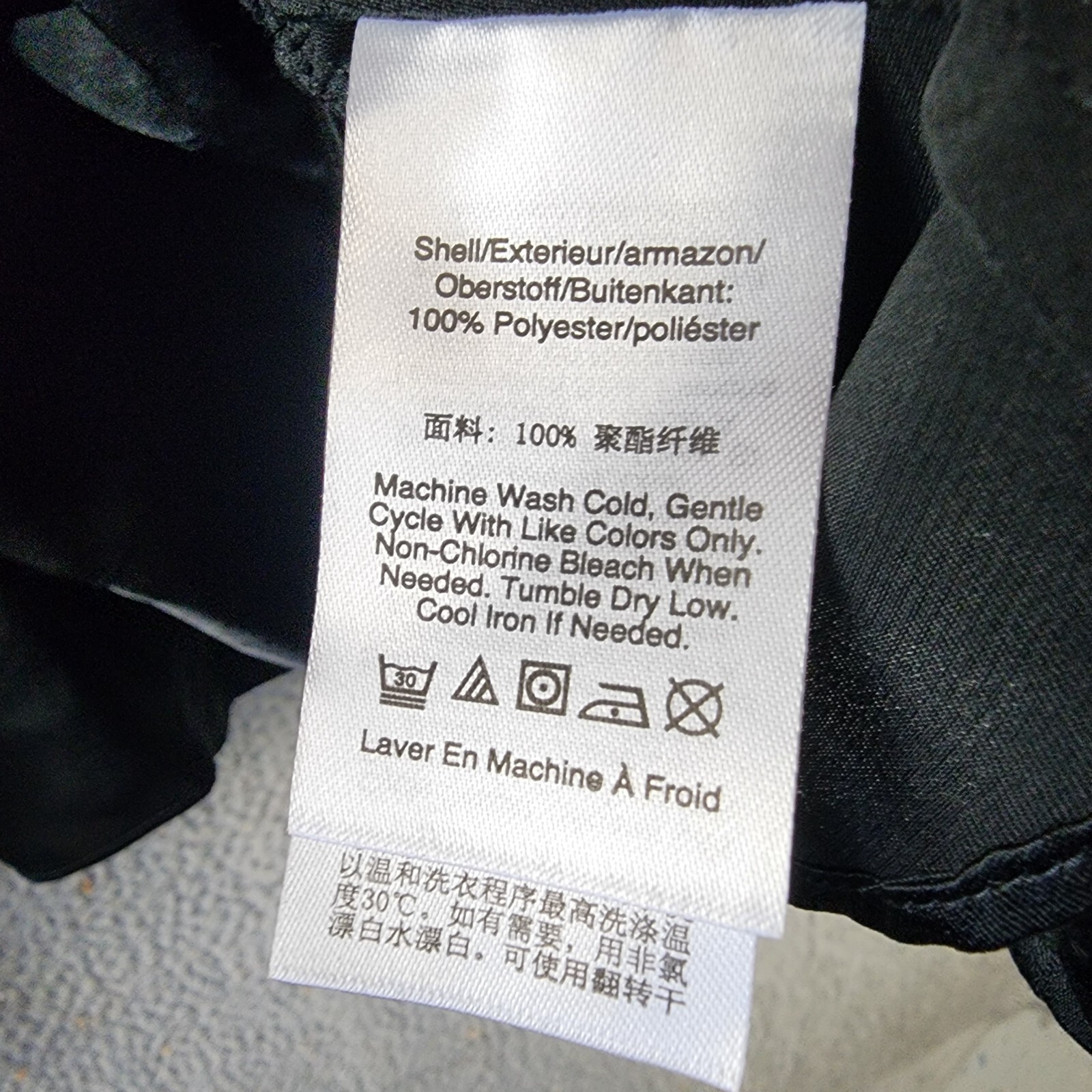 DKNY Surplice V-Neck Shirred Shoulder Peplum Top Women's XL Black Long Sleeve - Picture 11 of 15