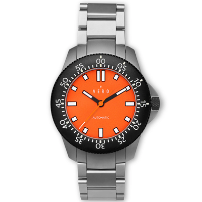 Pre-owned Vero Open Water Automatic Day Break Orange Watch - Brand