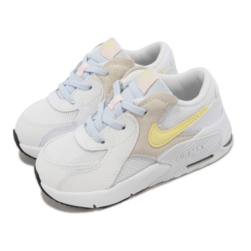 Nike Air Max Excee TD White Citron Tint Yellow для малышей Повседневная CD6893-118