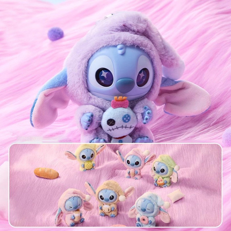 Authentic Miniso Stitch Eat Something Before Sleep Series Figure