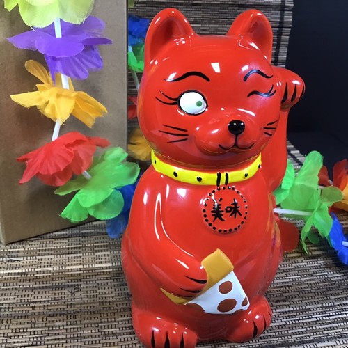 Tiki Farm ティキファーム Mow-Mow Red NEW Tiki Farm Tiki Mug MOW-MOW RED STAIN WITH BLACK WASH