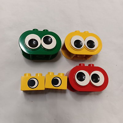 LEGO DUPLO VINTAGE LOT OF 4 Sets Red Green Yellow EYES EYE FACE