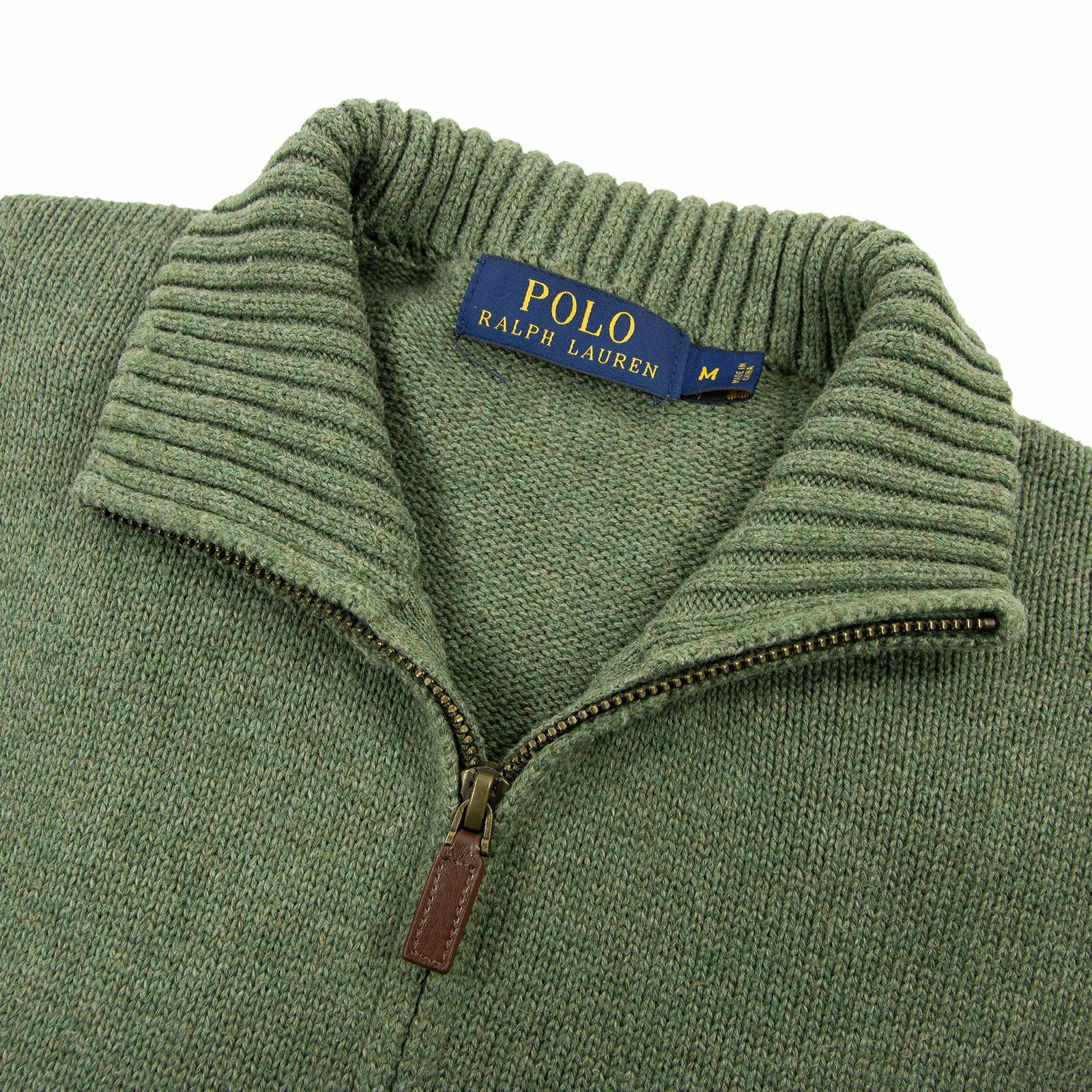 Download CURRENT Polo Ralph Lauren Sage Green Cotton Knit Leather ...